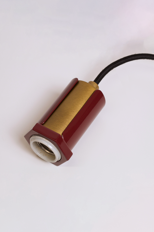 Alamere Plug-in Pendant Oxblood and Mavisten Brass