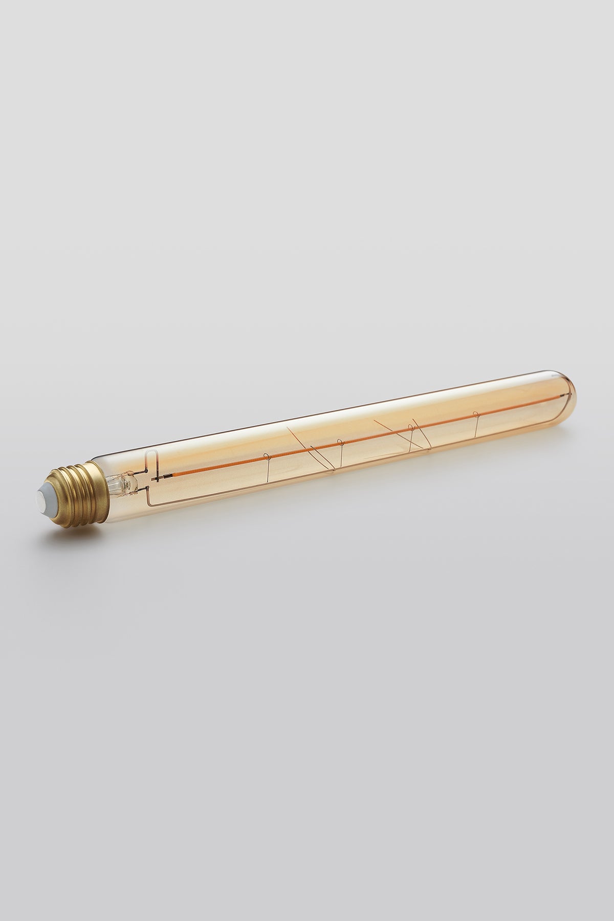 Modern T8 LED light bulb with warm vintage Edison  continuous filament