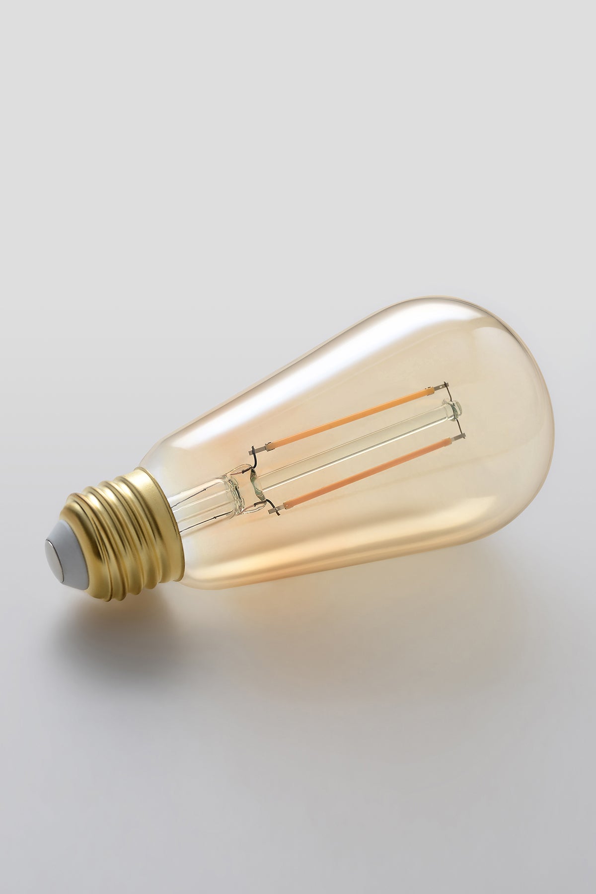 Modern ST19 LED light bulb with warm vintage Edison style glow