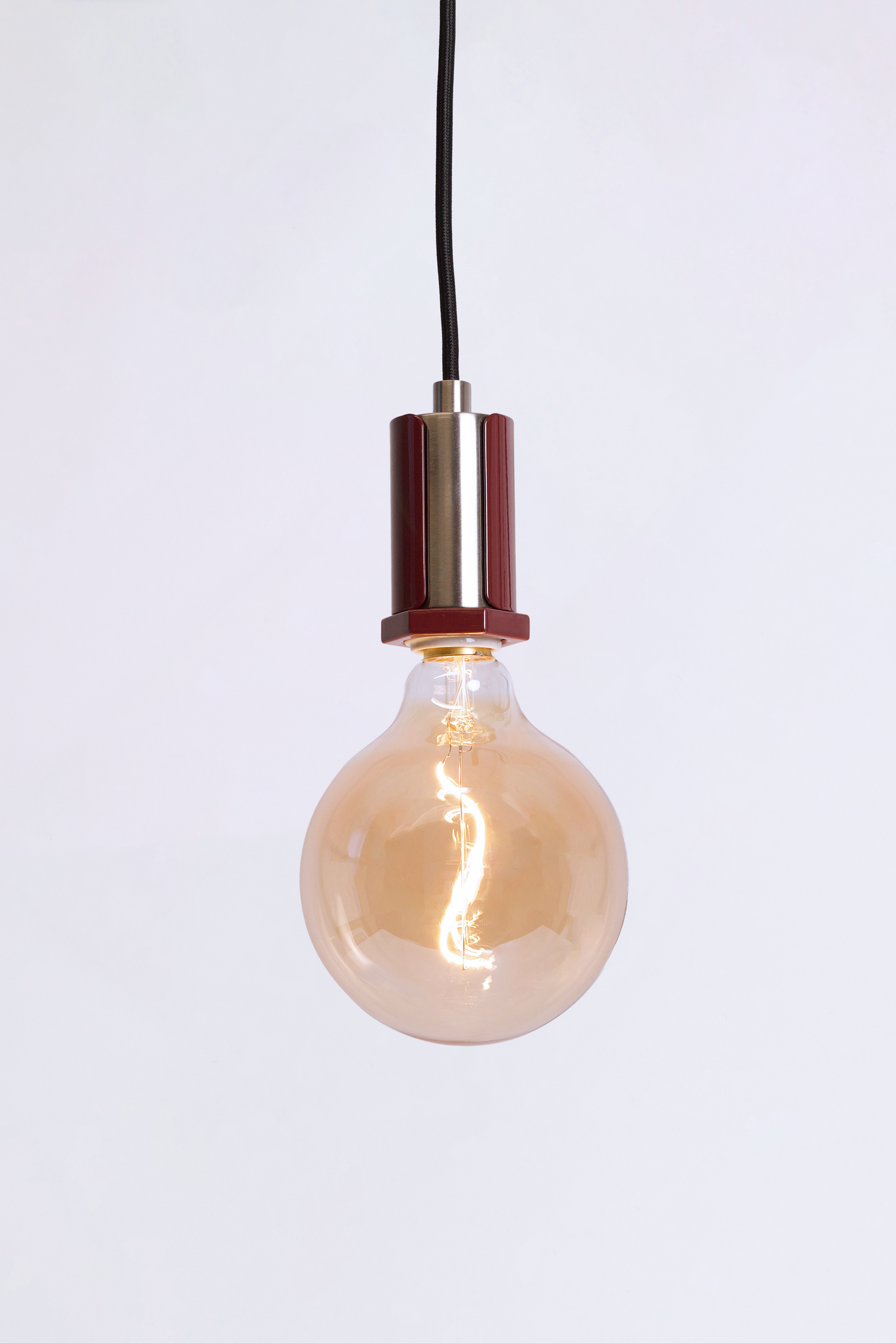 Alamere Plug-in Pendant Oxblood and Brushed Nickel