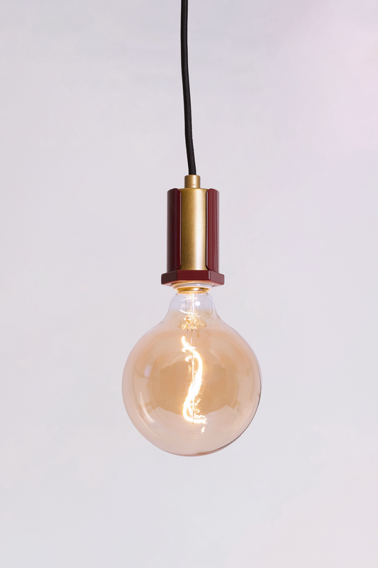 Alamere Plug-in Pendant Oxblood and Mavisten Brass