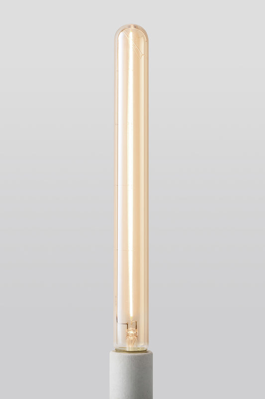 Modern T8 LED light bulb with warm Edison continuous filament 